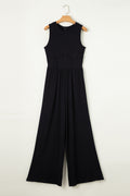 Round Neck Sleeveless Jumpsuit