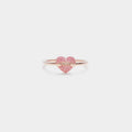 MOM Heart Shape 925 Sterling Silver Engraved Ring