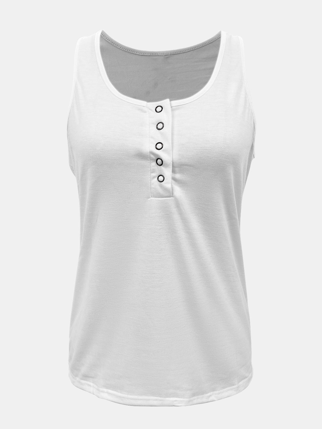 Full Size Quarter Snap Scoop Neck Tank