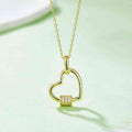 Moissanite 925 Sterling Silver Heart Shape Necklace