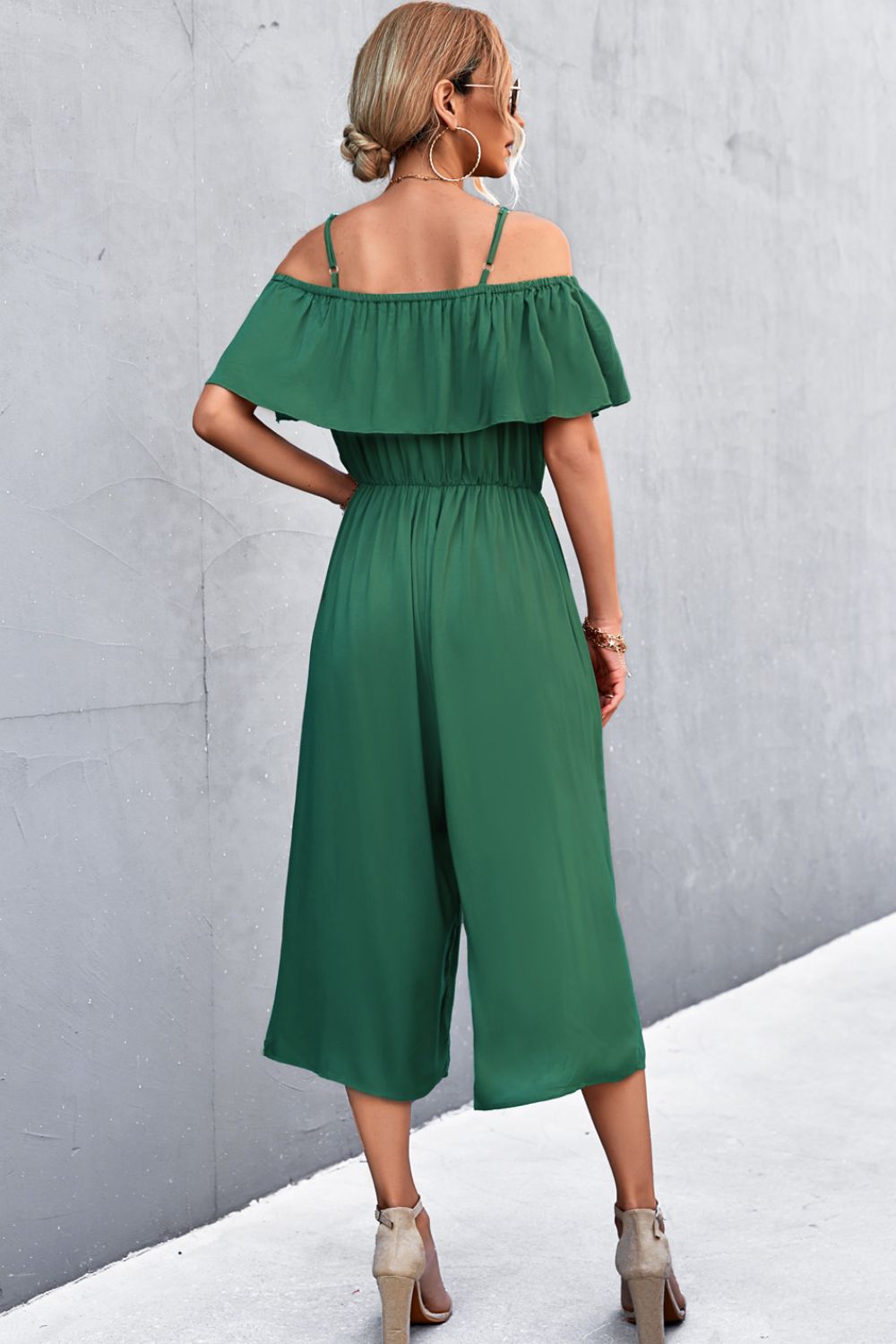 Spaghetti Strap Layered Jumpsuit