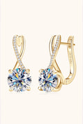 4 Carat Moissanite 925 Sterling Silver Earrings