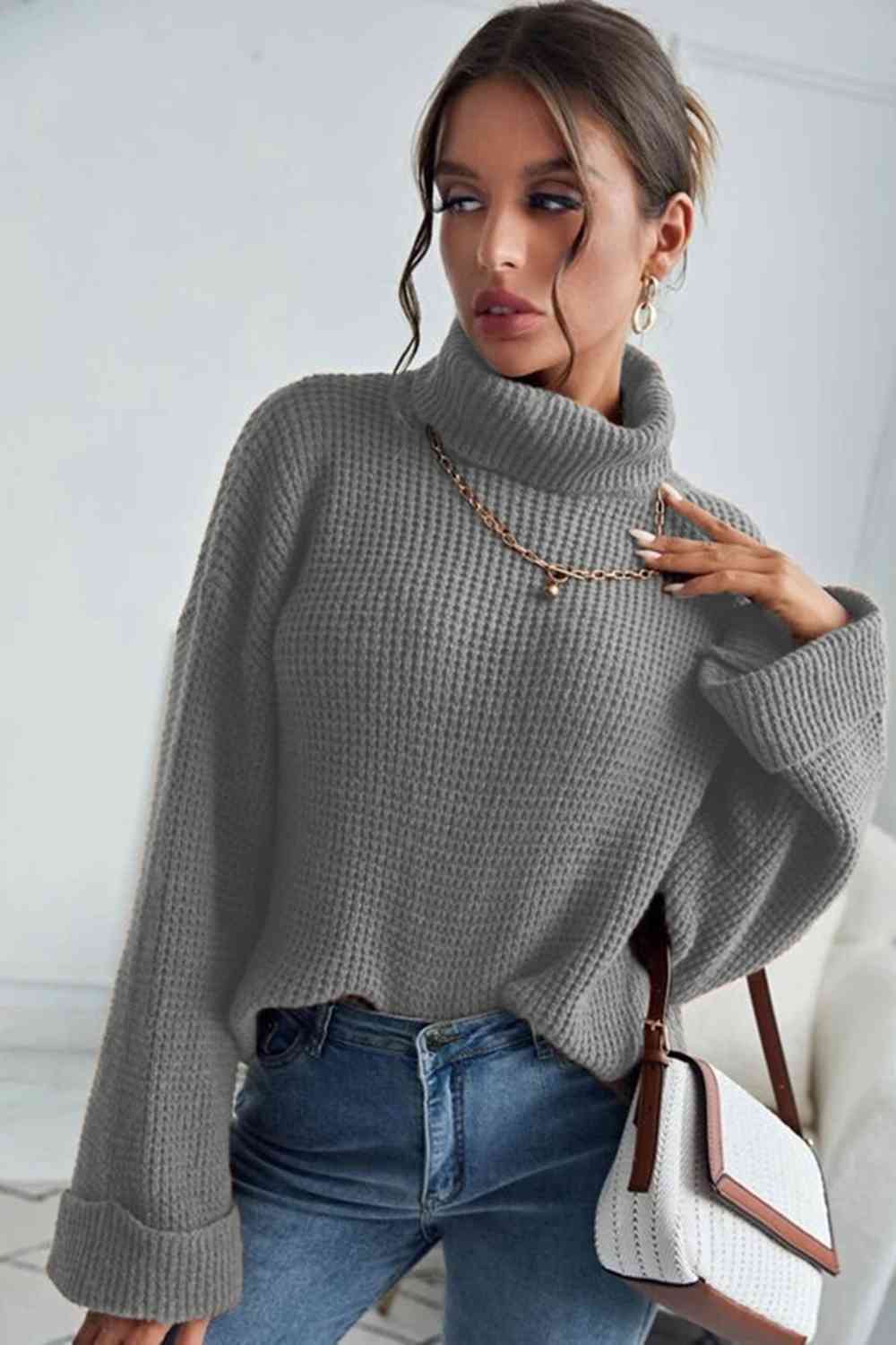 Turtleneck Long Sleeve Sweater