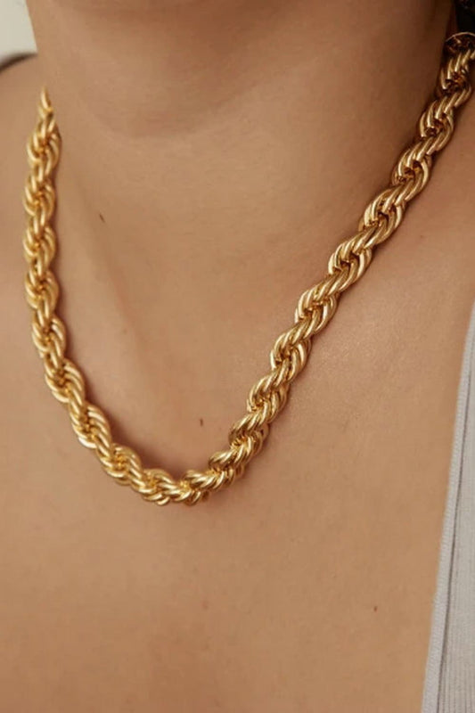 18K Gold-Pleated Necklace