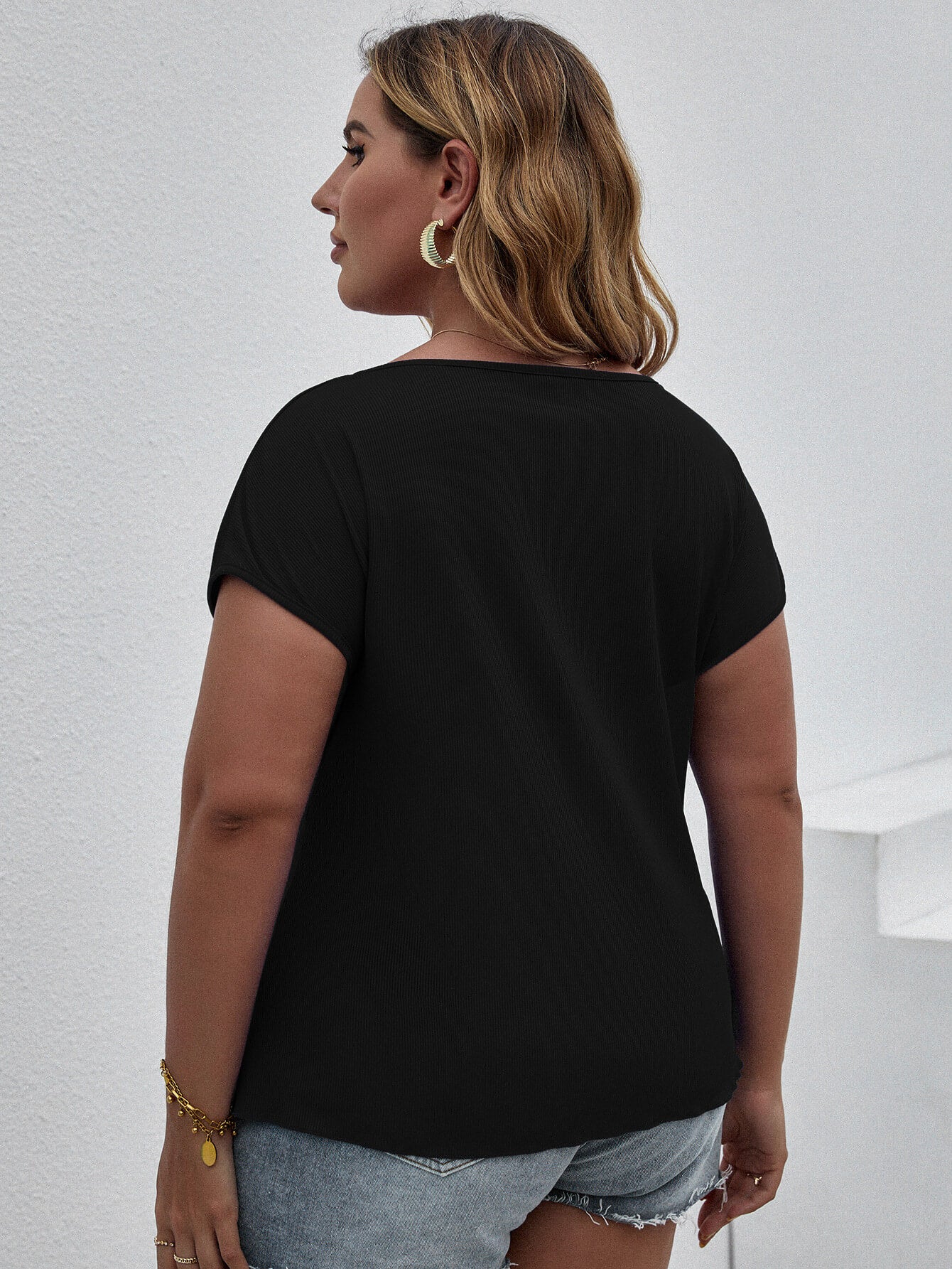 Plus Size Twisted Asymmetrical T-Shirt