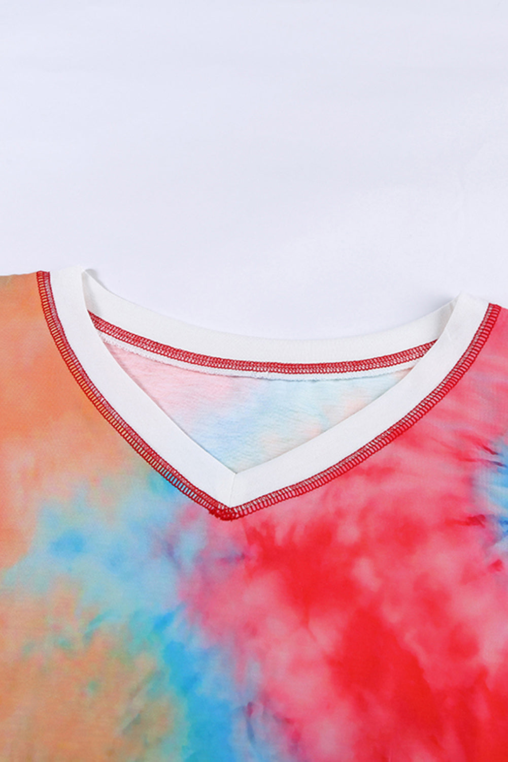 Plus Size Tie-Dye V-Neck Tee