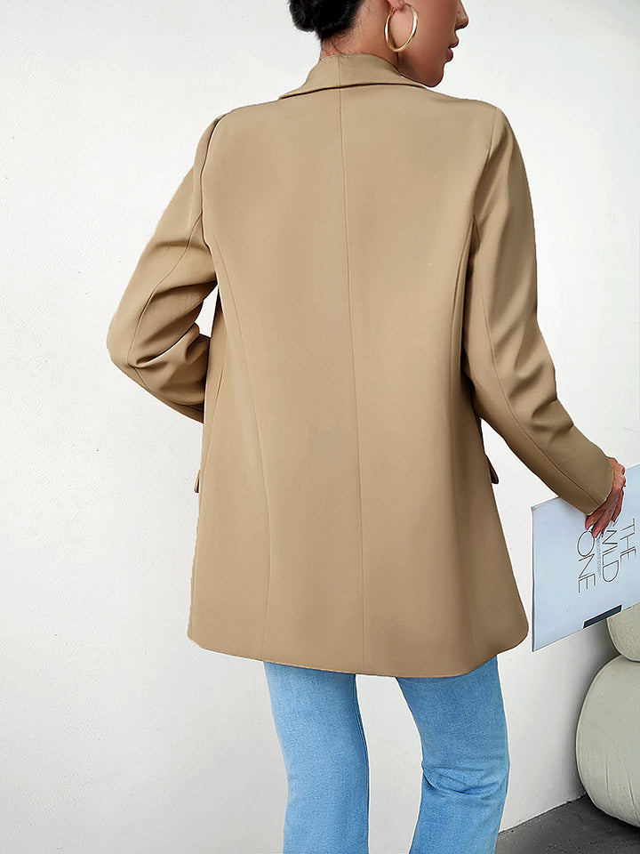 Lapel Collar Long Sleeve Blazer